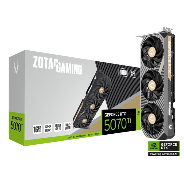 ZOTAC GAMING GeForce RTX 5070 Ti SOLID SFF 16Go GDDR7 Cartes graphiques Zotac, Ultra Pc Gamer Maroc