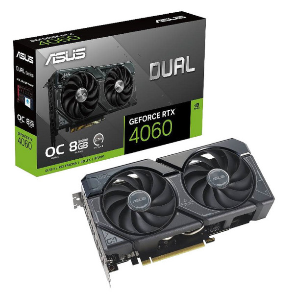 ASUS GeForce RTX 4060 Dual OC Edition 8GB GDDR6 (SANS EMBALLAGE) Cartes graphiques ASUS, Ultra Pc Gamer Maroc