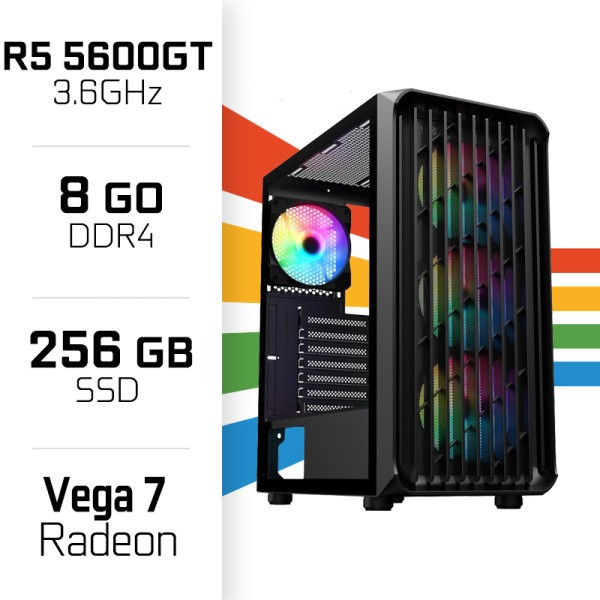 PC Gamer UltraPC Ryzen 5600GT/256GB SSD/8GB/Radeon Vega7 PC Gamer Standard UltraPC, Ultra Pc Gamer Maroc