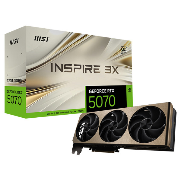 MSI GeForce RTX 5070 12Go GDDR7 INSPIRE 3X OC NVIDIA MSI, Ultra Pc Gamer Maroc