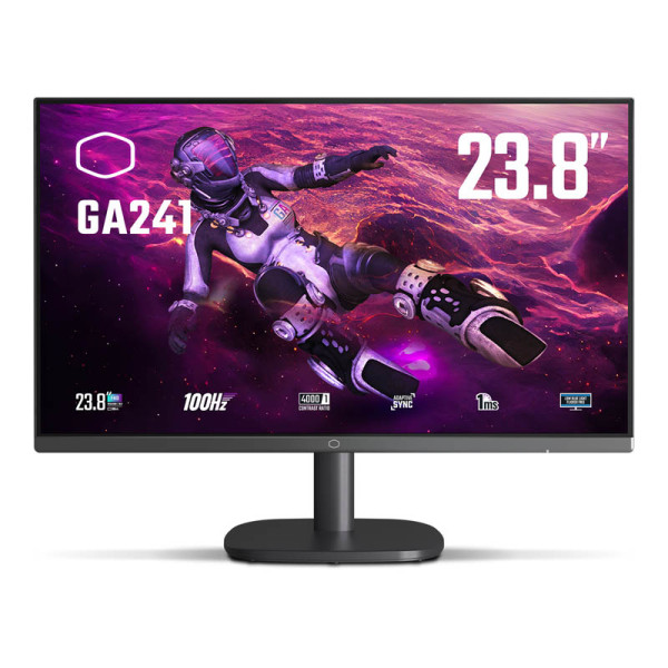 Cooler Master GA241 23.8" 1ms 100Hz (Produit d'Exposition) Moniteurs Cooler Master, Ultra Pc Gamer Maroc