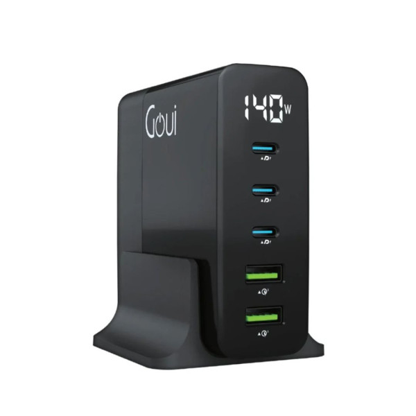 Goui GAN 140 Chargeur de Bureau à 5 Ports - 140W Chargeur Goui, Ultra Pc Gamer Maroc