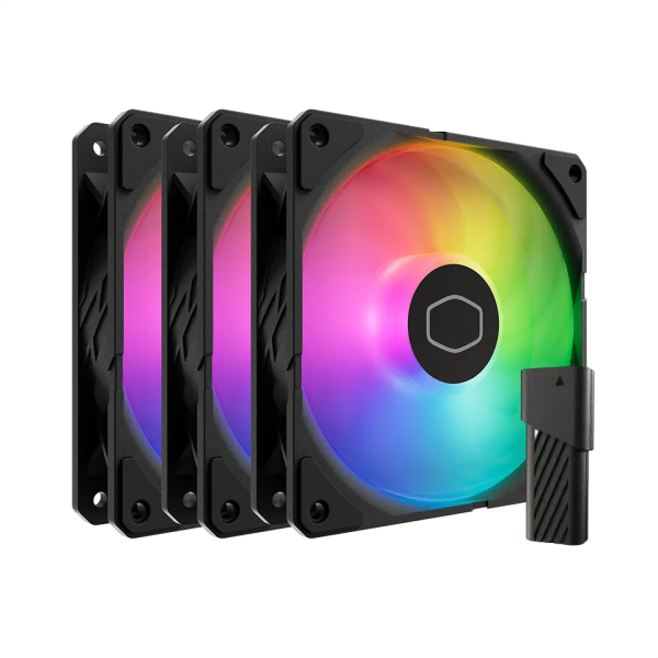 Cooler Master SickleFlow Edge 120 ARGB 3-Pack Fan Kit (Black) Ventilateurs boîtier Cooler Master, Ultra Pc Gamer Maroc