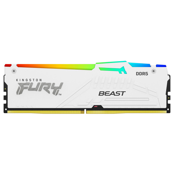 Kingston FURY Beast RGB 64 Go (2 x 32 Go) DDR5 6000 MHz CL30 - Blanc Mémoire vive DDR5 Kingston, Ultra Pc Gamer Maroc