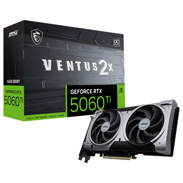 MSI GeForce RTX 5060 Ti 16Go GDDR7 VENTUS 2X OC PLUS NVIDIA MSI, Ultra Pc Gamer Maroc
