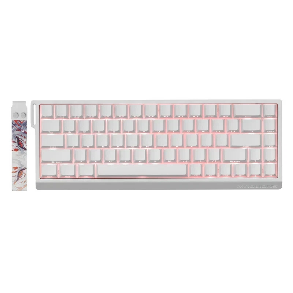 Madlions MAD 68 HE RGB White (Magnetic Switch) Claviers Madlions, Ultra Pc Gamer Maroc