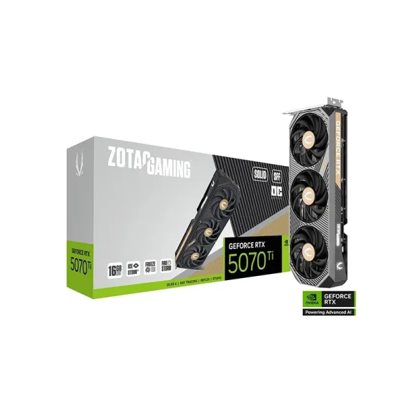 ZOTAC GAMING GeForce RTX 5070 Ti SOLID SFF OC 16GB GDDR7 Cartes graphiques Zotac, Ultra Pc Gamer Maroc