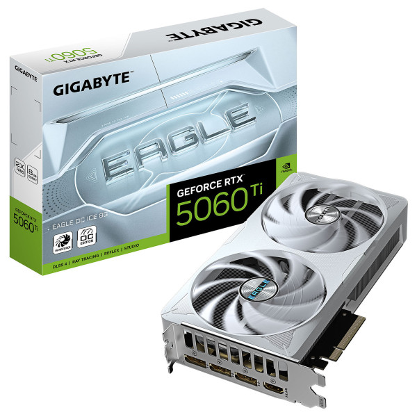 Gigabyte GeForce RTX 5060 Ti EAGLE ICE OC 8Go GDDR7 NVIDIA Gigabyte, Ultra Pc Gamer Maroc