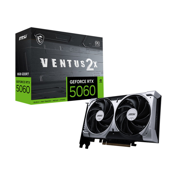 MSI GeForce RTX 5060 8G VENTUS 2X OC Cartes graphiques MSI, Ultra Pc Gamer Maroc