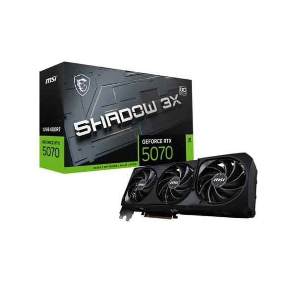 MSI GeForce RTX 5070 SHADOW 3X OC 12GB GDDR7 Cartes graphiques MSI, Ultra Pc Gamer Maroc