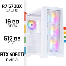 PC Gamer UltraPC Ryzen 7 5700X/512GB SSD/16GB/RTX4060Ti 16GB PC Gamer Avancé UltraPC, Ultra Pc Gamer Maroc