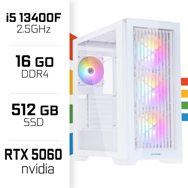 PC Gamer UltraPC Core i5 13400F/512GB SSD/16GB/RTX5060 PC Gamer Standard UltraPC, Ultra Pc Gamer Maroc