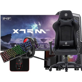 FULL SETUP Gamer UltraPC R5 5500 RTX3050 6GB + XG2522F 180Hz + HPG200 PACK 4in1 + Demon Setup Complet UltraPC, Ultra Pc Gamer...