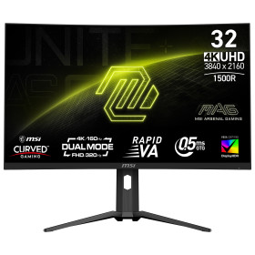 MSI MAG 321CUPDF 32" 160Hz Fast VA 0.5ms Curved 4K Moniteurs Gamer MSI, Ultra Pc Gamer Maroc