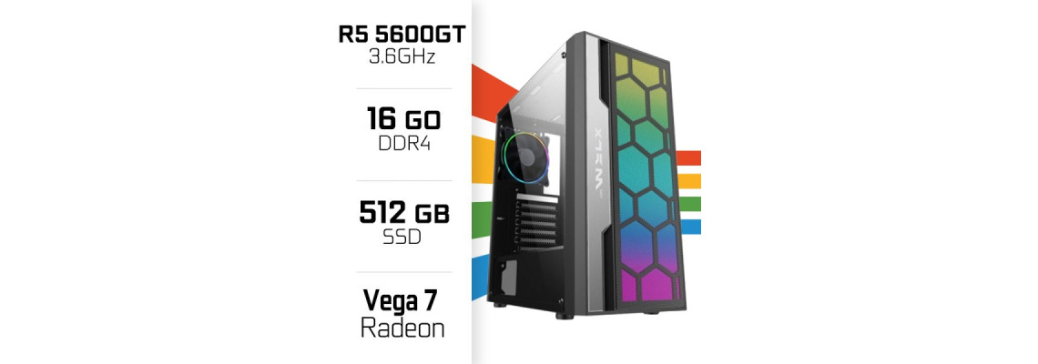 Ryz Rafeno PC Gamer UltraPC Ryzen 5 5600GT/512GB SSD/16GB/Radeon Vega7 AMD Ryz...