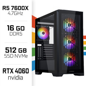 PC Gamer UltraPC Ryzen 5 7600X/16GB DDR5/512GB SSD/RTX4060 PC Gamer Avancé UltraPC, Ultra Pc Gamer Maroc