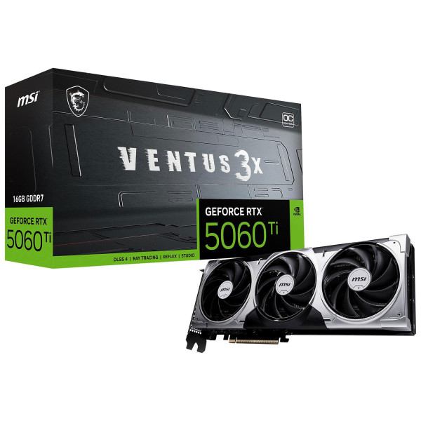MSI GeForce RTX 5060 Ti 16Go GDDR7 VENTUS 3X OC NVIDIA MSI, Ultra Pc Gamer Maroc
