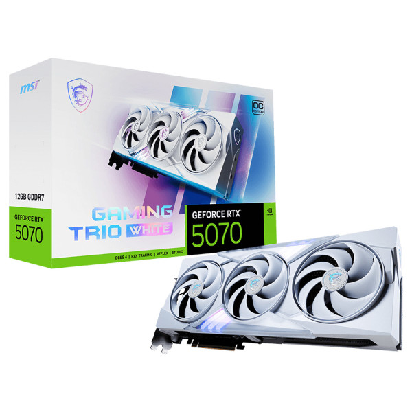 MSI GeForce RTX 5070 12G GAMING TRIO OC Blanc Cartes graphiques MSI, Ultra Pc Gamer Maroc