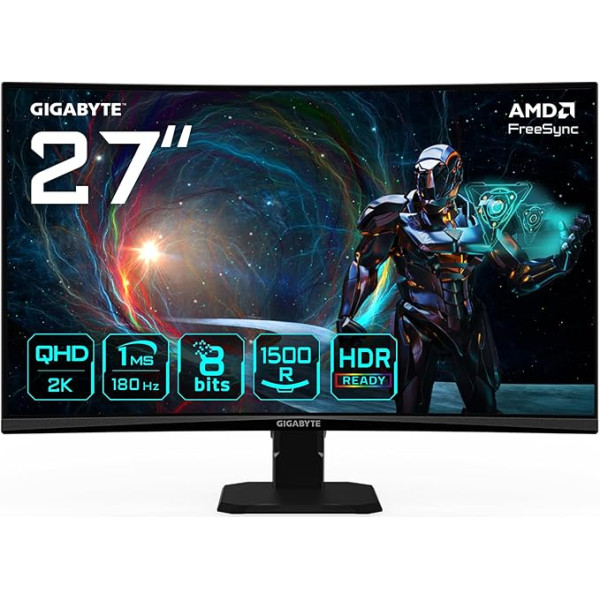 GIGABYTE GS27QCA 27" 180Hz 1ms 2K Moniteurs Gigabyte, Ultra Pc Gamer Maroc