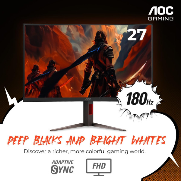 AOC C27G4H 27" 180Hz 0.5ms FHD Moniteurs AOC, Ultra Pc Gamer Maroc