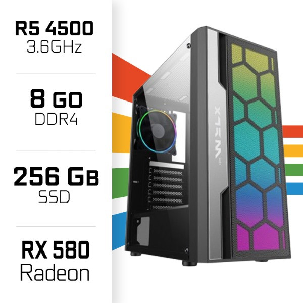 PC Gamer UltraPC Ryzen 5 4500 /8GB/256GB SSD/RX580 PC Gamer Standard UltraPC, Ultra Pc Gamer Maroc