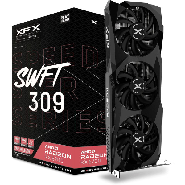 XFX AMD Radeon RX 6700 Speedster SWFT 10GB GDDR6 AMD XFX, Ultra Pc Gamer Maroc