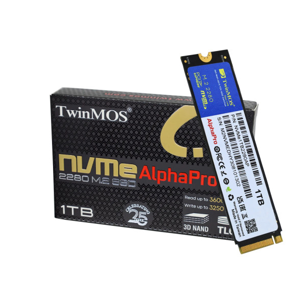 TwinMOS AlphaPro M.2 PCIe NVMe 512GB Disques SSD TwinMOS, Ultra Pc Gamer Maroc
