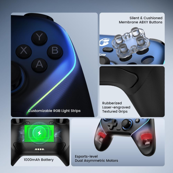 GameSir Super Nova Wireless Controller (Nightfall Blue) Périphériques de jeu GameSir, Ultra Pc Gamer Maroc
