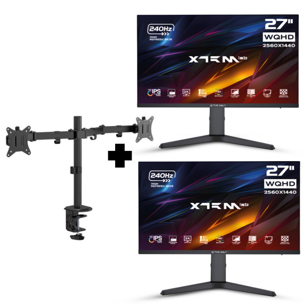Bundle XTRMLAB X27G24IQF 27" 240Hz Fast IPS 2K + X420C-66TDL Moniteurs XTRMLAB, Ultra Pc Gamer Maroc