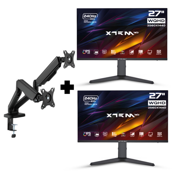 Bundle XTRMLAB X27G24IQF 27" 240Hz Fast IPS 2K + E420C-64TDL Moniteurs XTRMLAB, Ultra Pc Gamer Maroc