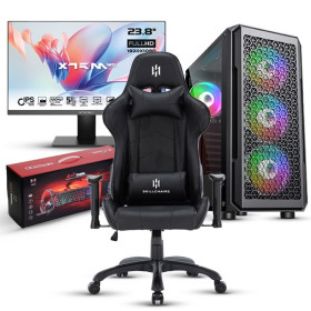 FULL SETUP Gamer UltraPC R5 5500 RTX3060 12GB + X24B10IFF 23.8" 100Hz IPS + HPG200 PACK 4in1 + Demon Setup Complet UltraPC, U...