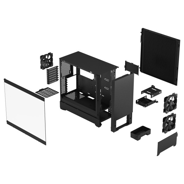 Fractal Design Pop Silent TG (Black) Boitiers PC Fractal Design, Ultra Pc Gamer Maroc