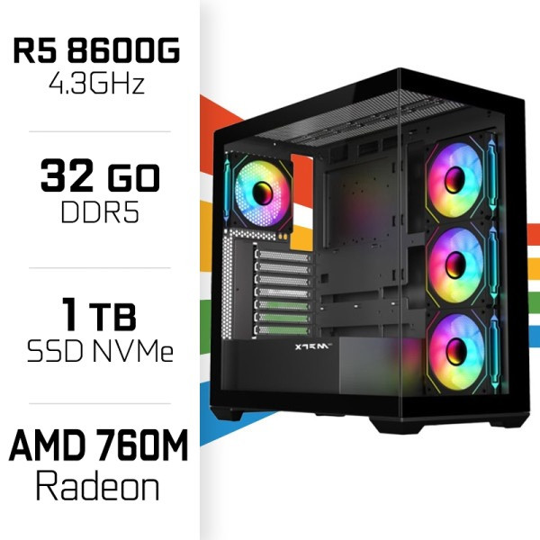 PC Gamer UltraPC Ryzen 5 8600G/512GB SSD/16GB/Radeon 760M PC Gamer Standard UltraPC, Ultra Pc Gamer Maroc