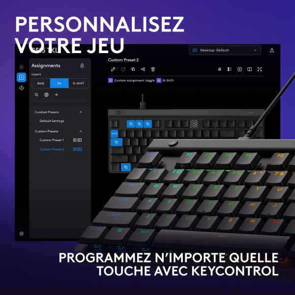 Logitech G G515 TKL Noir Claviers Logitech, Ultra Pc Gamer Maroc