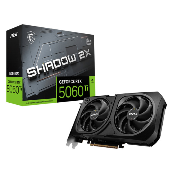 MSI GeForce RTX 5060 Ti 16Go GDDR7 SHADOW 2X OC PLUS NVIDIA MSI, Ultra Pc Gamer Maroc