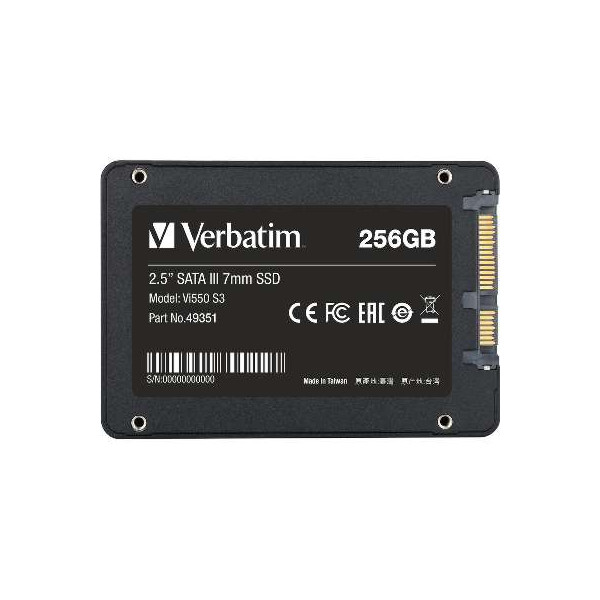 VERBATIM Vi550 256GB 2.5" Disques SSD VERBATIM, Ultra Pc Gamer Maroc