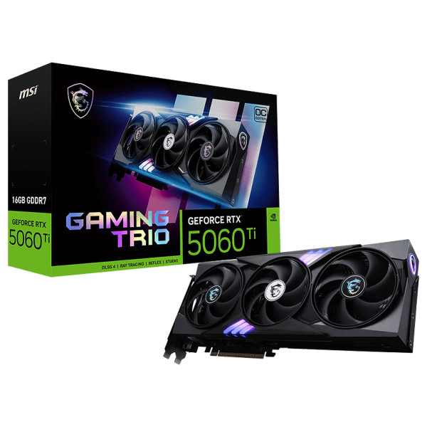 MSI GeForce RTX 5060 Ti 16G GAMING TRIO OC Cartes graphiques MSI, Ultra Pc Gamer Maroc