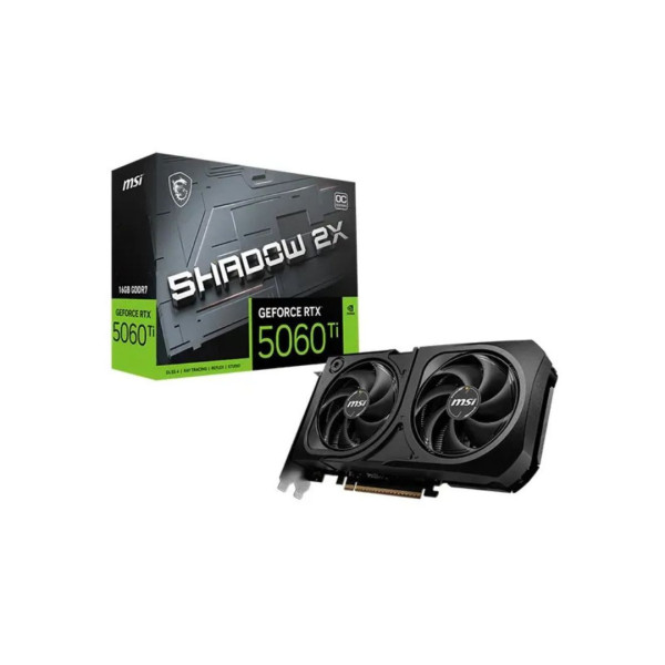 MSI GeForce RTX 5060 Ti 16Go GDDR7 SHADOW 2X OC PLUS (BULK) Cartes graphiques MSI, Ultra Pc Gamer Maroc