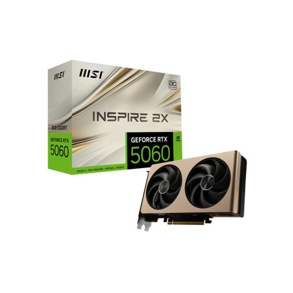 MSI GeForce RTX 5060 8Go GDDR7 INSPIRE 2X OC NVIDIA MSI, Ultra Pc Gamer Maroc