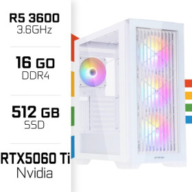 PC Gamer Ryzen 5 3600/16GB/512GB SSD/RTX5060Ti 8GB PC Gamer Avancé UltraPC, Ultra Pc Gamer Maroc