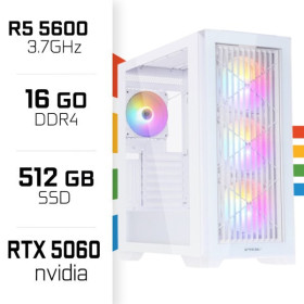 PC Gamer Ryzen 5 5600/16GB/512GB SSD/RTX5060 PC Gamer Avancé UltraPC, Ultra Pc Gamer Maroc