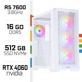 PC Gamer UltraPC Ryzen 5 7600/16GB DDR5/512GB SSD/RTX4060 PC Gamer Avancé UltraPC, Ultra Pc Gamer Maroc