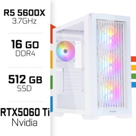 PC Gamer Ryzen 5 5600X/16GB/512GB SSD/RTX5060Ti 8GB PC Gamer Avancé UltraPC, Ultra Pc Gamer Maroc