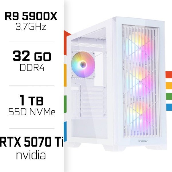 PC Gamer UltraPC Ryzen 9 5900X/1TB SSD/32GB/RTX5070TI PC Gamer Avancé UltraPC, Ultra Pc Gamer Maroc