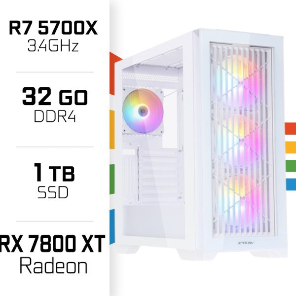 PC Gamer UltraPC Ryzen 7 5700X/1TB SSD/32GB/RX7800XT 16GB PC Gamer Avancé UltraPC, Ultra Pc Gamer Maroc