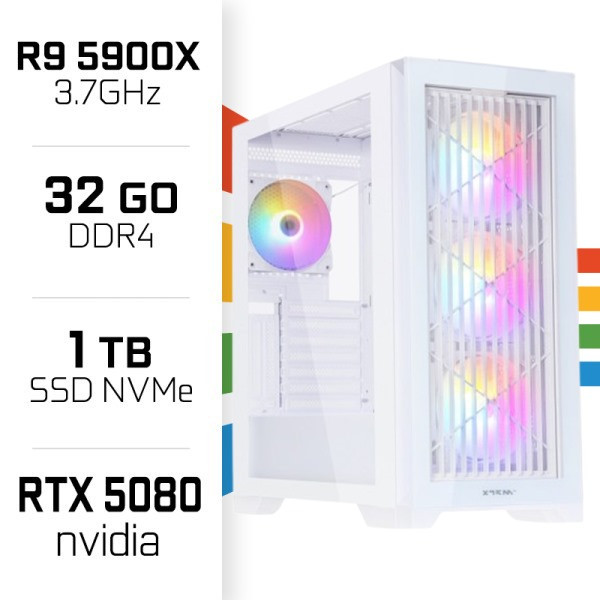 PC Gamer UltraPC Ryzen 9 5900X/1TB SSD/32GB/RTX5080 PC Gamer Avancé UltraPC, Ultra Pc Gamer Maroc