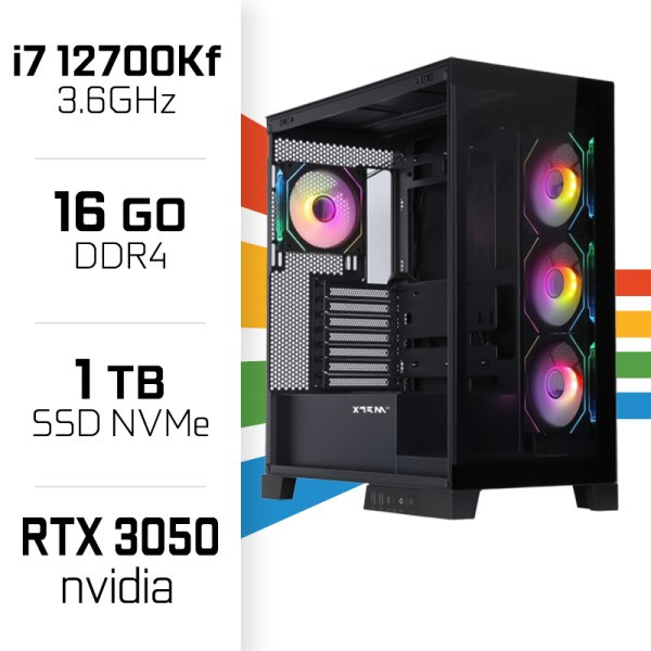 PC Gamer UltraPC Intel Core i7 12700KF/1TB SSD/16GB DDR4/RTX3050 8GB PC Gamer Avancé UltraPC, Ultra Pc Gamer Maroc