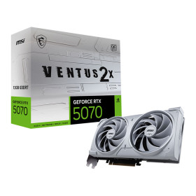 MSI GeForce RTX 5070 VENTUS 2X OC WHITE 12GB GDDR7 Cartes graphiques MSI, Ultra Pc Gamer Maroc