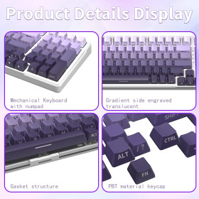 Furycube ZT99 Gradient Purple (RED Switch) Claviers Furycube, Ultra Pc Gamer Maroc