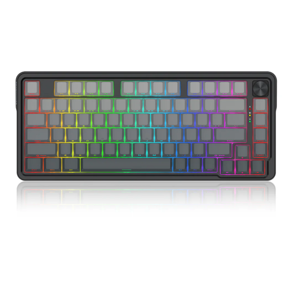 Redragon K673 PRO 75% Wireless RGB Red Switches (Concrete Jungle) Claviers Redragon, Ultra Pc Gamer Maroc